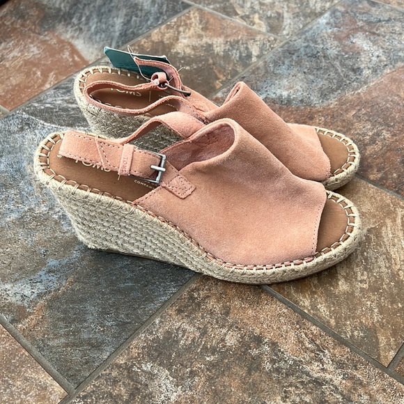 Toms Shoes - Toms Monica Suede Espadrille Wedge